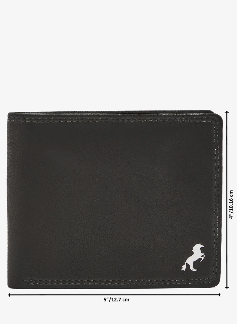 Robert Wood  Horse Logo Genuine Leather Bi-Fold wallet for Men | Best Price UAE